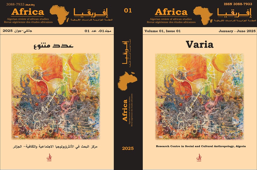 Africa - Revue Algérienne des études africaines