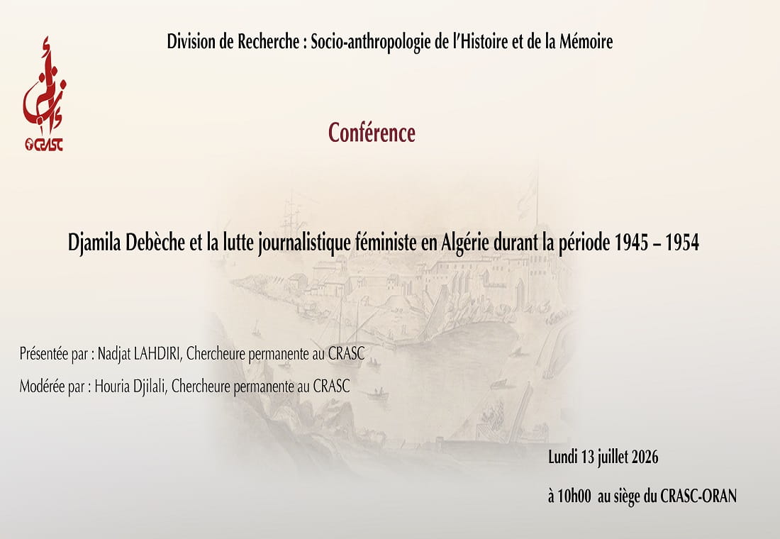 Djamila Debèche et la lutte journalistique féministe en Algérie durant la période 1945 – 1954