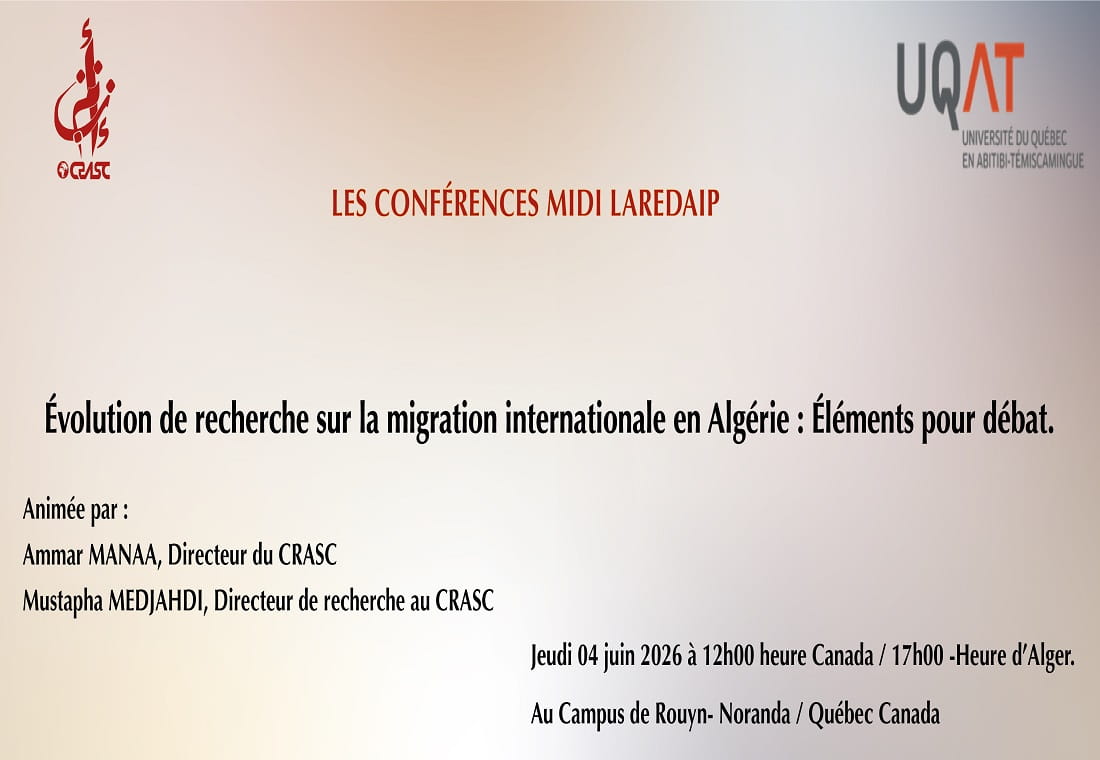 Évolution de recherche sur la migration internationale en Algérie : Éléments pour débat