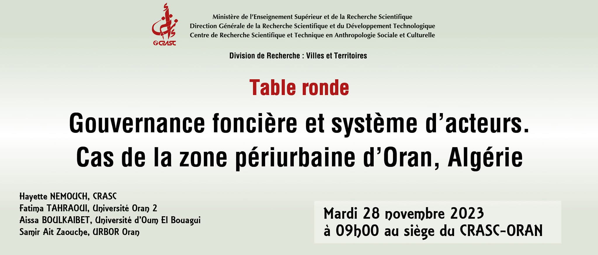 Gouvernance immobilière et systèmes de parties prenantes : le cas de la zone périurbaine d'Oran, en Algérie
