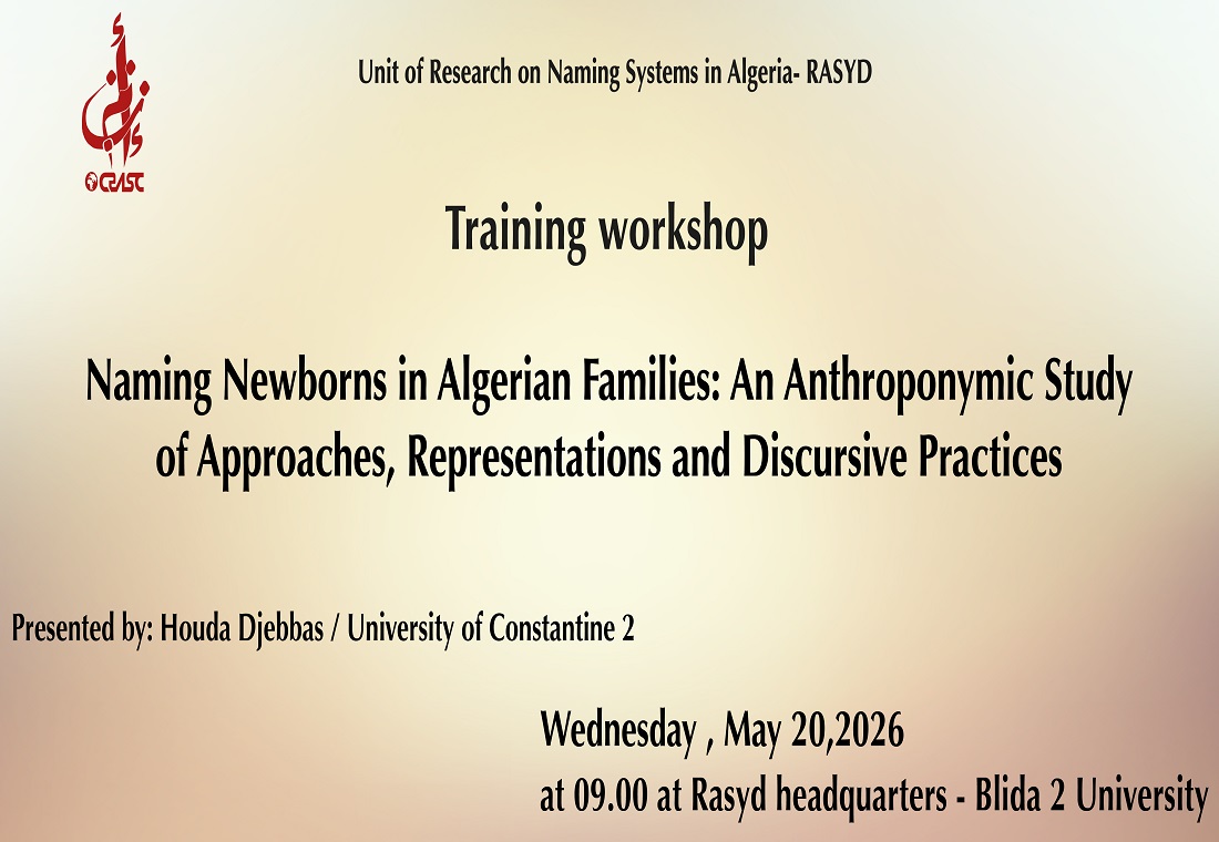 Naming Newborns in Algerian Families: An Anthroponymic Study of Approaches, Representations and Discursive Practices