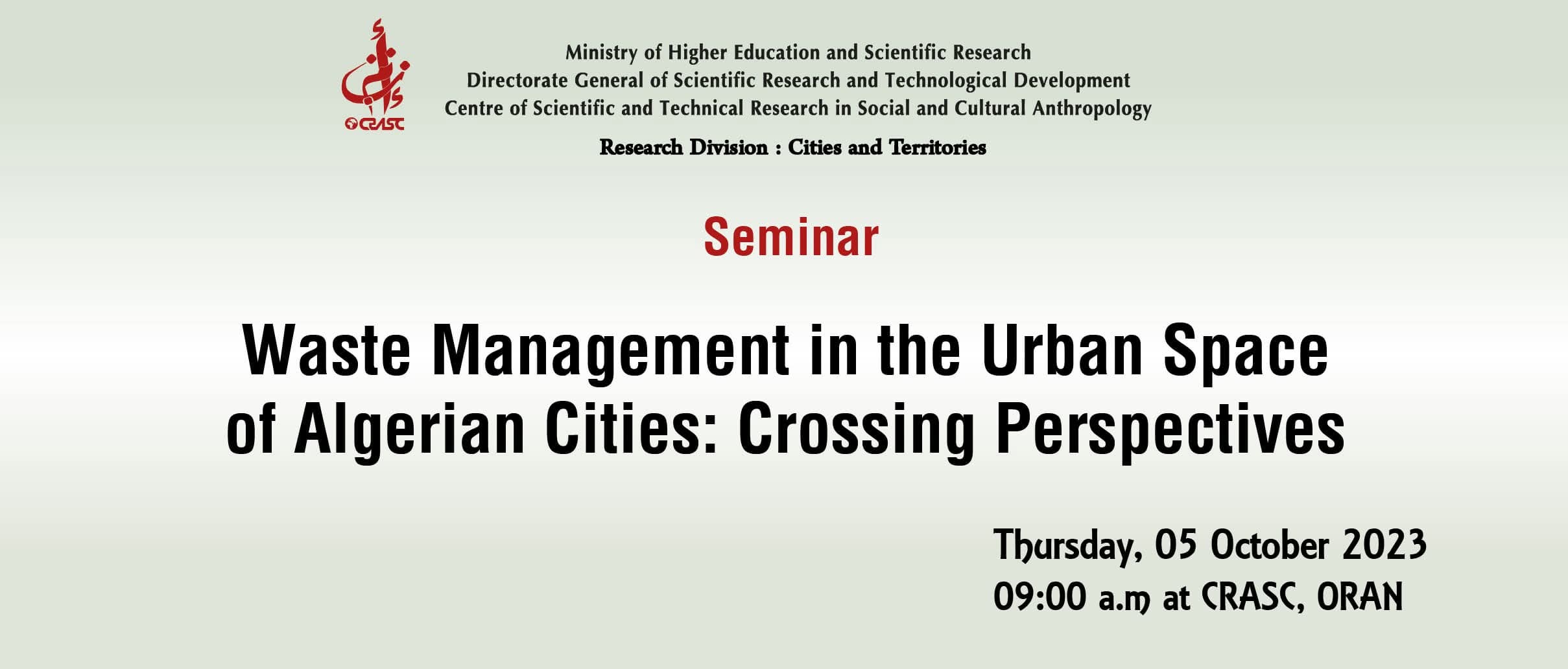 Waste management in the urban spaces of Algerian cities