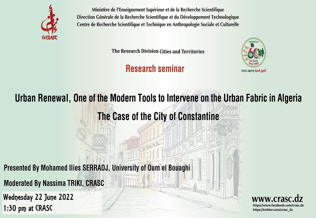 Urban renewal: one of the modern tools for intervening in the urban fabric (Algeria) Khalat Constantine