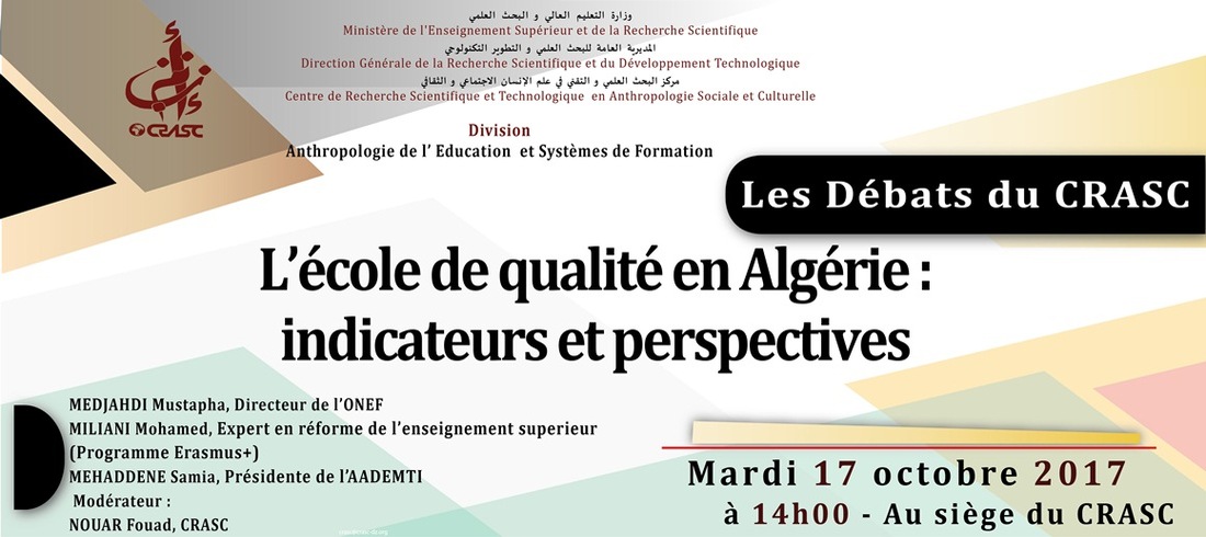 L’école de qualité en Algérie : Indicateurs et perspectives