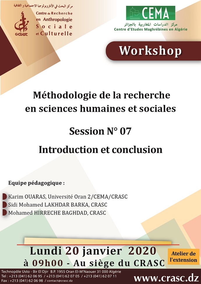 Session 07:Introduction et Conclusion