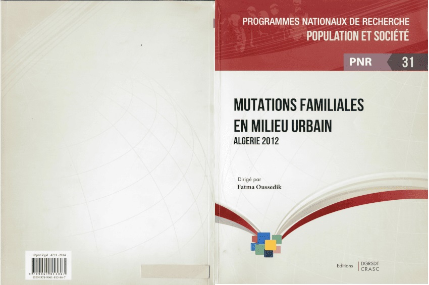 Mutations familiales en milieu urbain. Algérie 2012