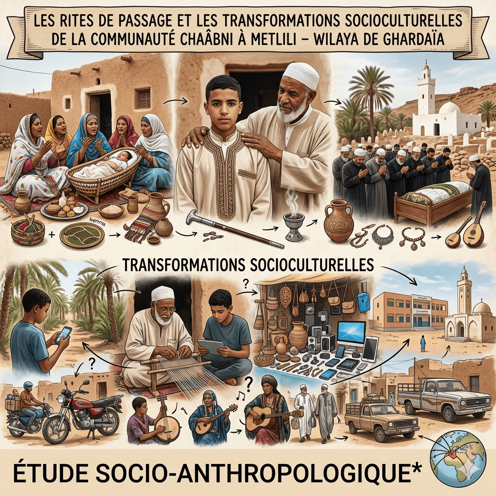 Les rites de passage (de la naissance à la mort) et les transformations socioculturelles de la communauté Chaâbni à Metlili – Wilaya de Ghardaïa : Étude socio-anthropologique