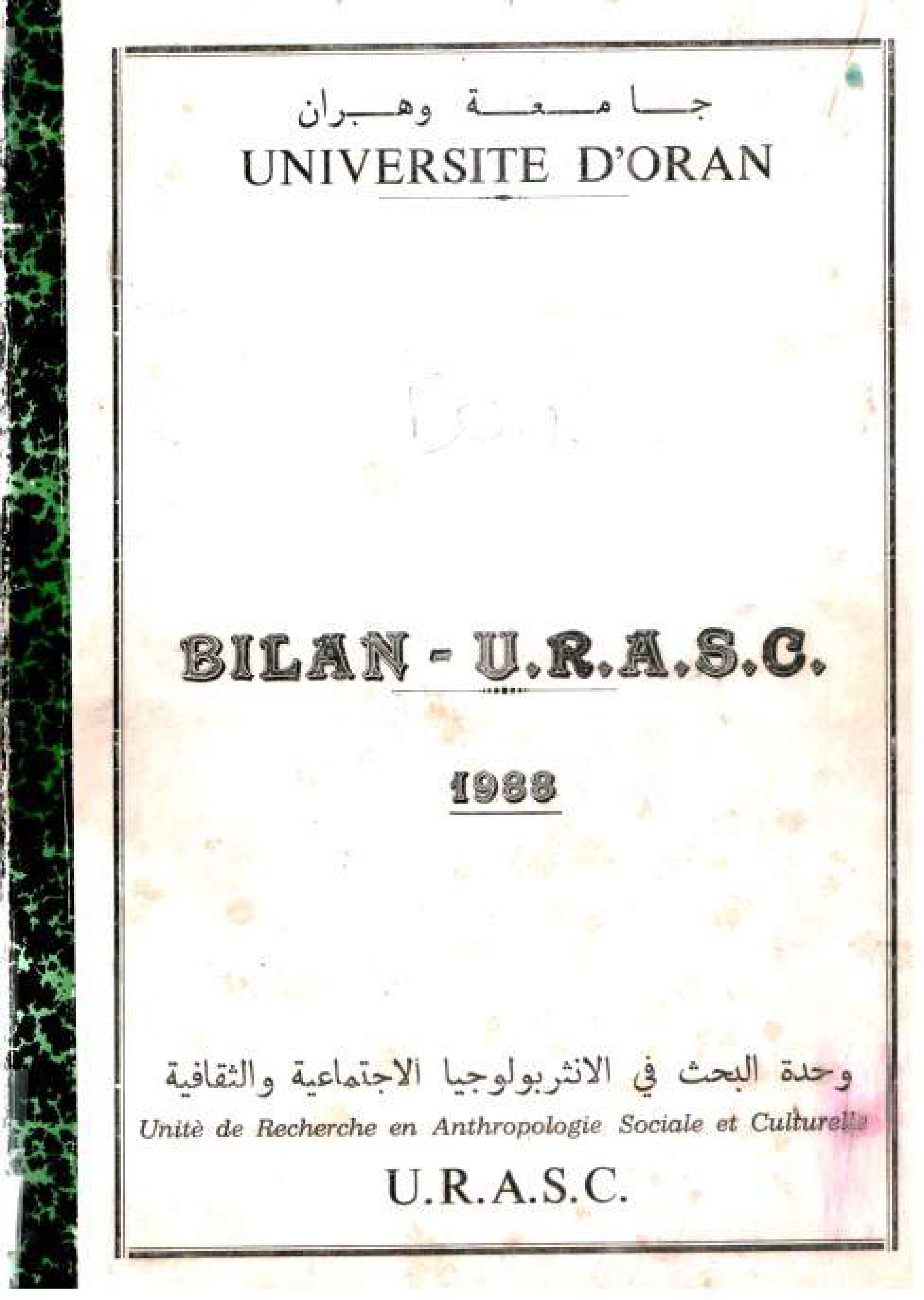 Bilan- URASC 1988