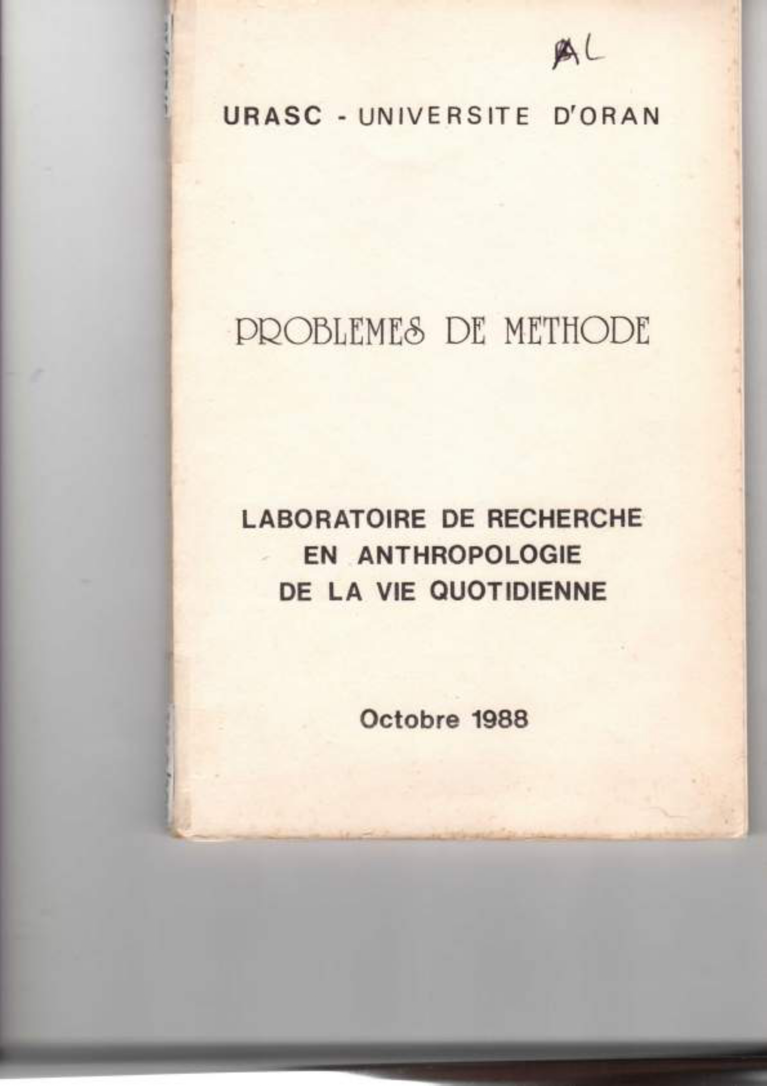 Problèmes de méthode